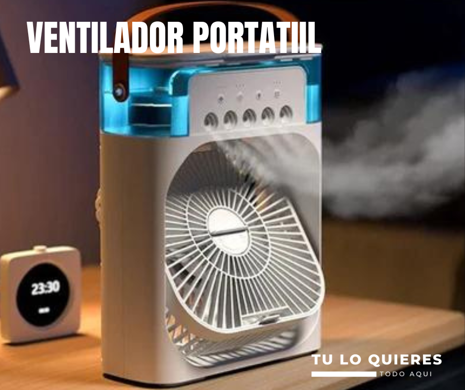 VENTILADOR HUMIFICADOR PORTÁTIL 3 EN 1